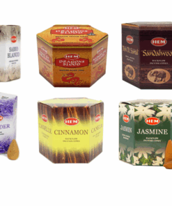 Mixed Pack of 6 Boxes HEM Backflow Incense Cones (6 Boxes of 40 Cones each)