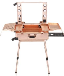 Mobile Lighted Makeup Station with LED Mirror
