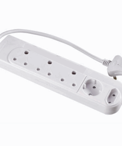 MTS 5 Way Multiplug with Surge Protection - White