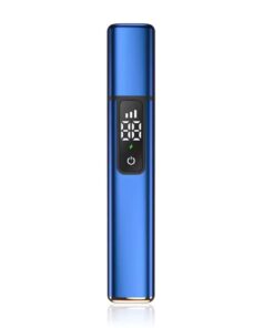 Multifunctional Nasal Hair Trimmer with LED Power Indicator Screen. - Light Luxury Blue