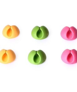 MultiPurpose Tidy Cable Clips- Multi Colour Pack (6)