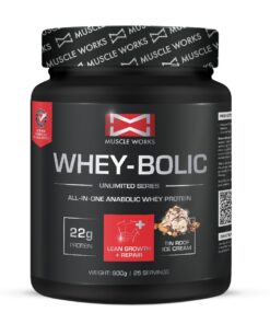 Muscle Works Whey-Bolic 900g Tin Roof Ice Cream
