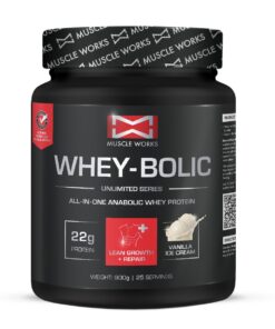 Muscle Works Whey-Bolic 900g Vanilla Ice Cream