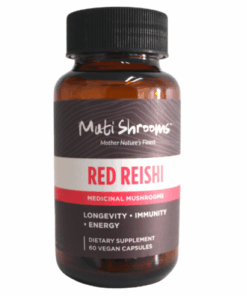 Muti Shrooms Red Reishi Medicinal Mushroom Immune Support - 60 Veg Capsules
