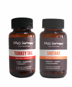 Muti Shrooms Turkey Tail & Shiitake Mushroom Immune Support - 120 Veg Caps