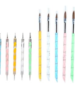 Nail Art 5 Brush Set and Dotting Tool 5pcs Set Combo