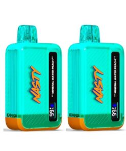Nasty Bar 9000 Puffs Disposable Vape - Mineral Water Peach - 2 Pack