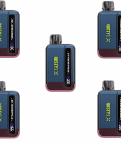 Nasty Rechargeable Vape 9000 Puffs X-Nic - Strawberry Ice - 5 Pack