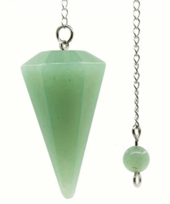 Natural Crystal Pendulum for Chakra Balancing - Aventurine