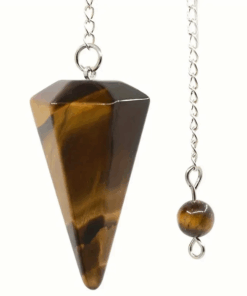 Natural Crystal Pendulum for Chakra Balancing - Tiger's Eye