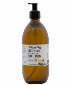 Natural Stuff Organic Castor Oil |100% Pure Cold Pressed Hexane Free 500ml - 1 Pack