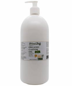 Natural Stuff Organic Castor Oil Cold Pressed Hexane Free -Boston Bottle - 500 ml