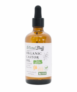 Natural Stuff Organic Castor Oil for Hair & Skin -Amber Glass Bottle 100ml - 6 Pack