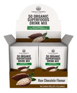 Nature's Nutrition Natural Raw Chocolate Drink Mix Sachets