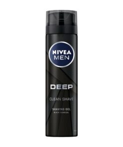 NIVEA MEN Deep Clean Shave Gel, with Black Charcoal, 200ml