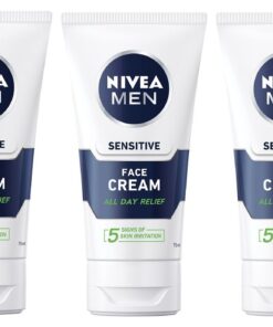 Nivea Men - Moisturiser / Face Cream - Sensitive (3 x 75ml)