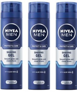 Nivea Men - Protect & Care Shaving Gel - Smooth Glide (3 x 200ml)