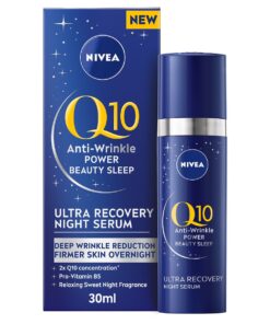 NIVEA Q10 Anti-Wrinkle Power Ultra Recovery Night Serum, Face Serum, 30ml