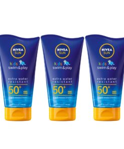 Nivea Sun Kids Swim & Play Sun Lotion Spf50+ Sunscreen - 3x 150ml