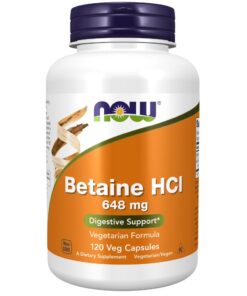 NOW Foods Betaine HCI 648 mg - 120 Veg Capsules