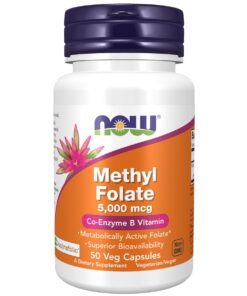 NOW Foods Methyl Folate 5000 mcg - 50 Veg Capsules