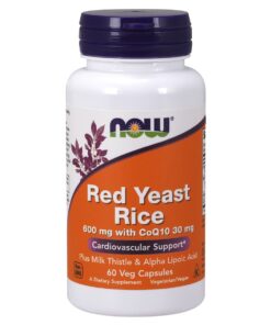 NOW Foods Red Yeast Rice 600 mg with CoQ10 30 mg - 60 Veg Caps