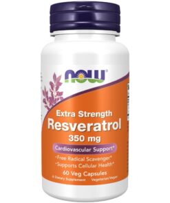 NOW Foods Resveratrol, Extra Strength 350 mg - 60 Veg Capsules