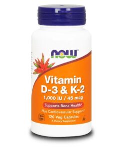 NOW Foods Vitamin D3 1000iu / K2 45mcg - 120 Caps