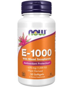 NOW Foods Vitamin E-1000 Mixed Tocopherols - 50 Softgels