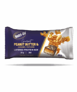 Nutri-Go Layered Protein Bar - Peanut Butter & Caramel Popcorn 60g