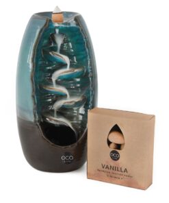 OCO Life Ceramic Mountain Water Fall Burner with Backflow Incense Cones