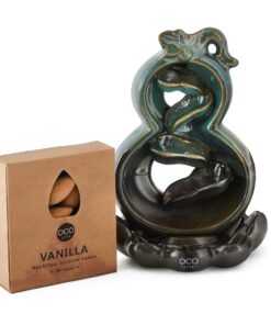 OCO Life Handcrafted Ceramic Infinity Burner with Backflow Incense Cones