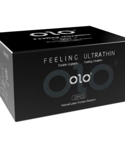 OLO Condoms Ultra Thin -Revolutionary Hyaluronic Acid Lubricant -Box Of 10 - 0.01mm Ultra Thin - 3 Pack