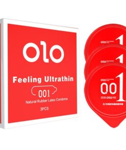 OLO Condoms Ultra Thin -Revolutionary Hyaluronic Acid Lubricant -Pack Of 3 - Ultra Thin Thermal Sensation - 2 Pack