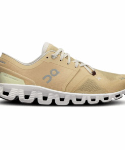 ON Shoes Women's Cloud X 3.0 Road Running Shoes - Savanna/ Frost - UK 9