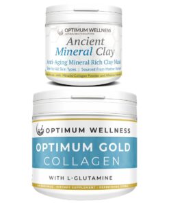 Optimum Gold Collagen L-Glutamine for Skin,Bone & Mobility with Clay Mask - 1 Pack