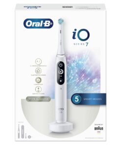 Oral-B iO7 Rechargeable Electric Toothbrush, 1 White handle + Travel Case
