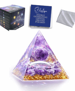 Orgone Crystal Pyramid Amethyst Peace, Positive Energy & Intuition-5cms
