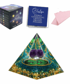 Orgone Crystal Pyramid Amethyst & Tree of Life-Strength,Bravery & Peace