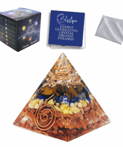 Orgone Crystal Pyramid Copper Coil-Positive Energy Generator & Protection