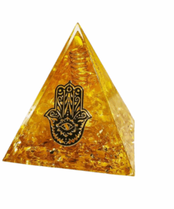 Orgone Pyramid Golden Natural Crystal Ernegy Generator - 5cm