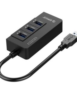Orico 3 Port USB3.0 Hub With Gigabit Ethernet Adapter - Black