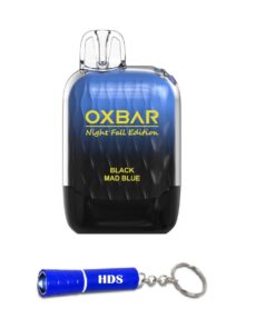 Oxbar G9000 Puff 50mg Disposable Vape - Black Mad Blue with HDS Torch