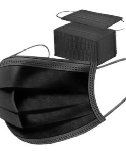 Pack of 200 Face Masks - Disposable Surgical Masks 3Ply - Black