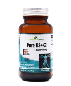 Patented Pure Vitamin D3 (1000iu) and K2 (100mcg) All-Trans Isomer