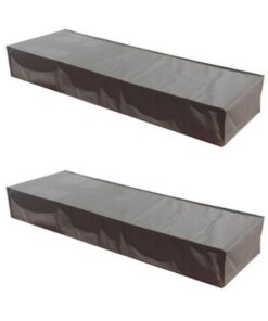 Patio Solution Flat Twin Pack Lounger Cover with Ripstop UV - Charcoal (Medium)