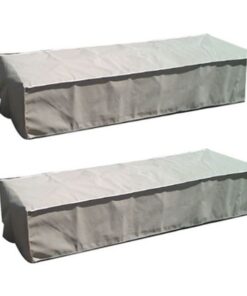 Patio Solution Flat Twin Pack Lounger Cover with Ripstop UV - Dove Grey (Small)