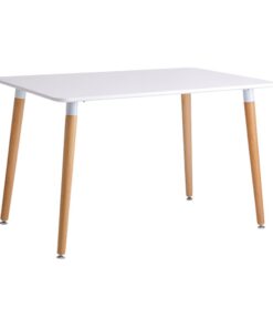 Patio Style - Rectangular Dining Table With White MDF Top