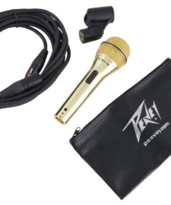 Peavey Pvi 2 Gold Microphone With Cable & Clip Package
