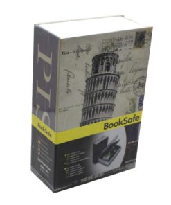 Pisa Hidden Book Safe with Strong Metal Case & Key Lock